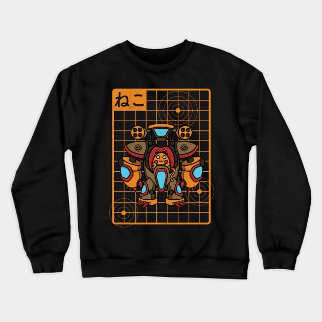 Mecha Cat type 02 Crewneck Sweatshirt by Pixeldsigns